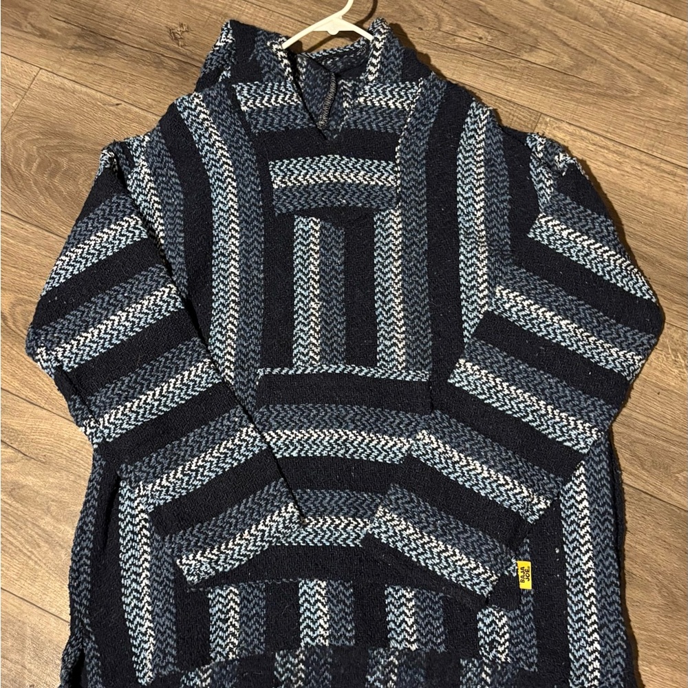 Navy and Gray Chevron Hoodie